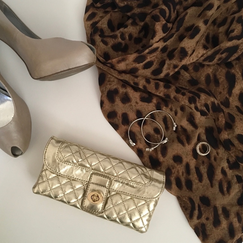 Chic Metallic Gold Wallet / Clutch